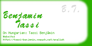 benjamin tassi business card